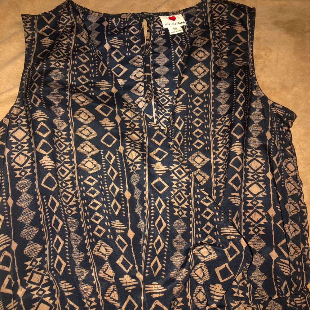 Aztec Print Pants Romper